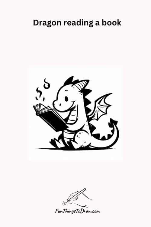 Dragon Reading A Book