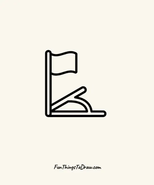 Corner flag soccer drawing
