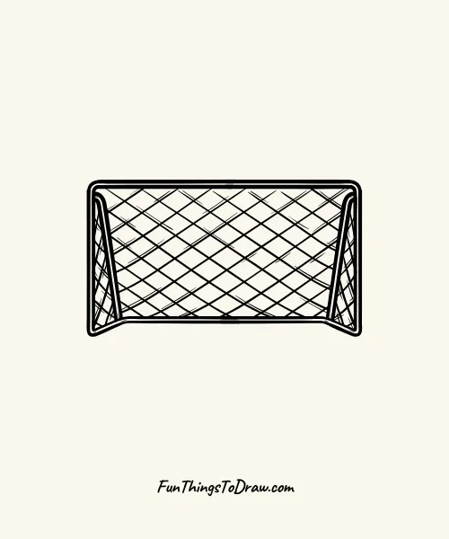 Soccer net drawing