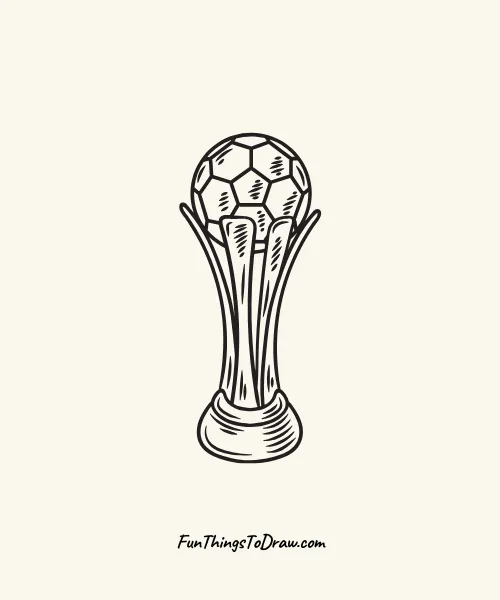Soccer trophy drawing