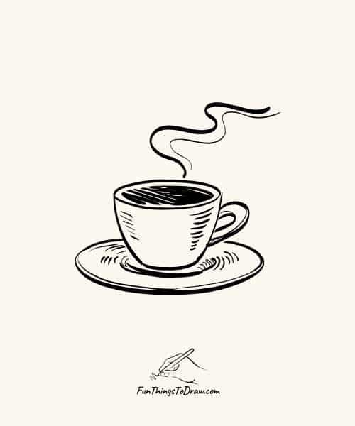 Steaming cup of hot cocoa 