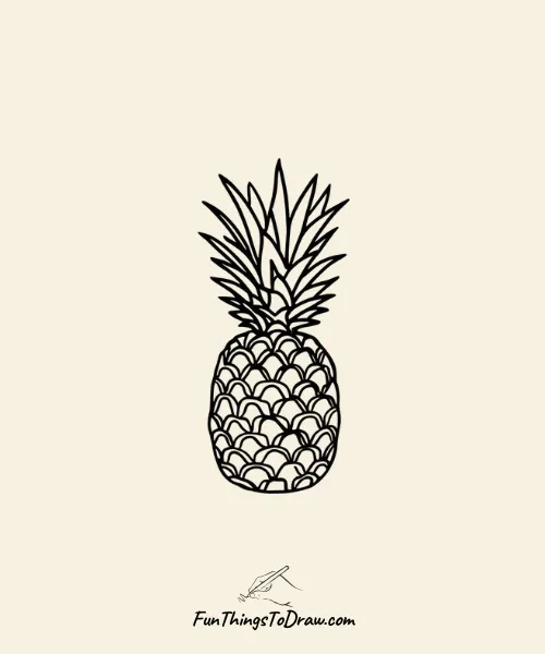A simple pineapple drawing