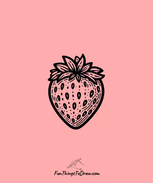 A simple strawberry drawing