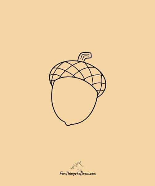 Drawing of Acorn with cap (thanks giving drawing idea)