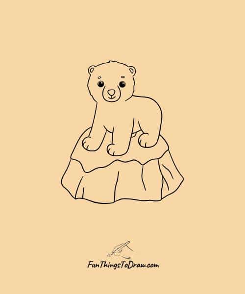 Easy Drawing of Baby polar bear