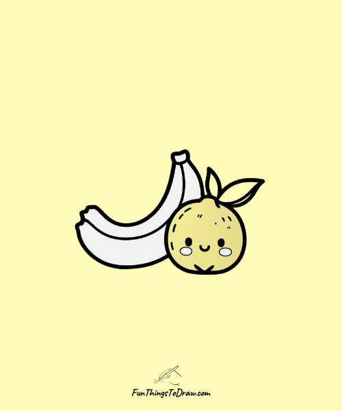 Banana with a Lemon Drawing