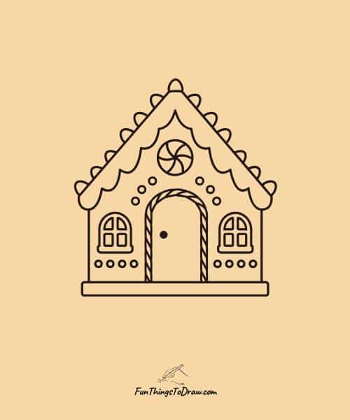 Festive gingerbread house