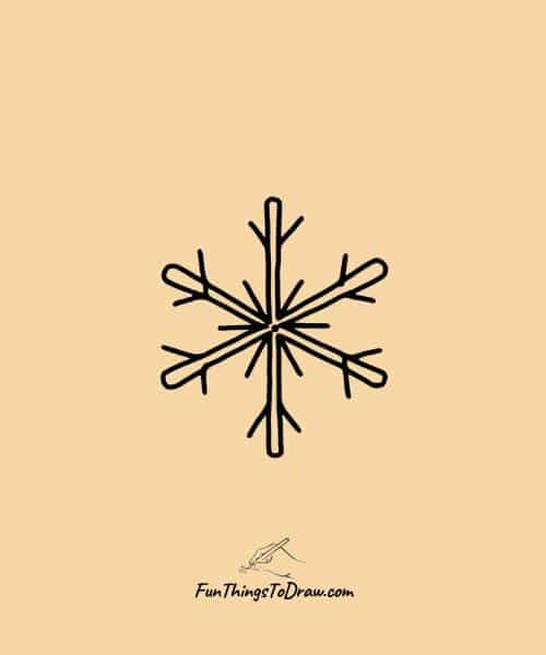 Big snowflake drawing
