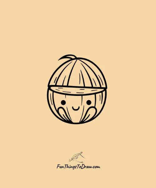 Charming Coconut Drawing