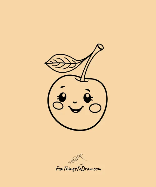 Cheerful Cherry Drawing