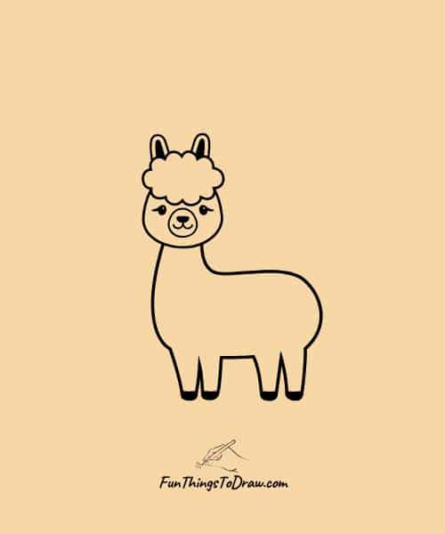 Cute Llama Drawing