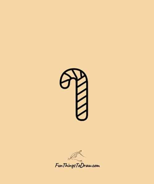 Easy candy cane with stripes