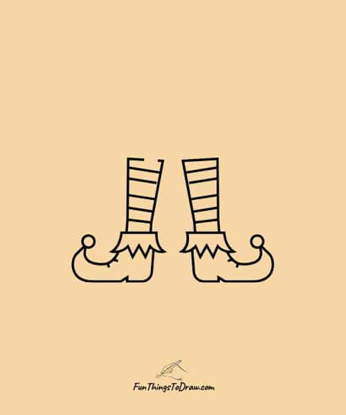 Elf shoes drawing