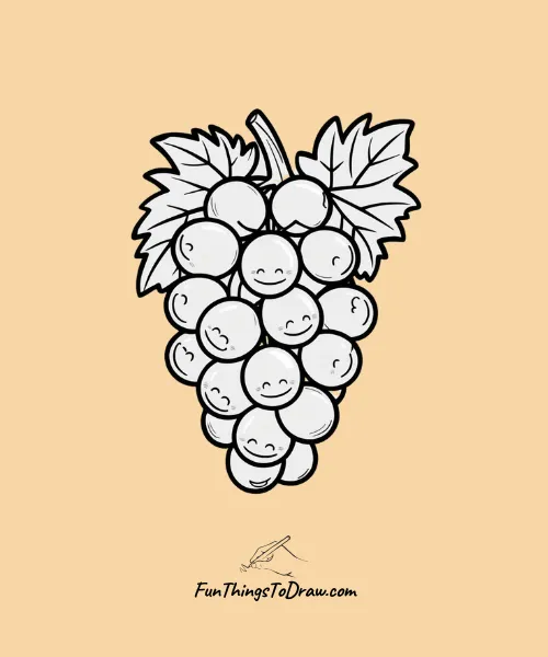 Giggling Grapes Drawing