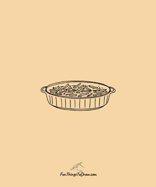 Green bean casserole drawing (thanksgiving drawing ideas)