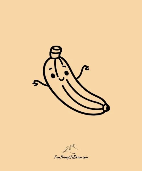 Happy Banana Drawing