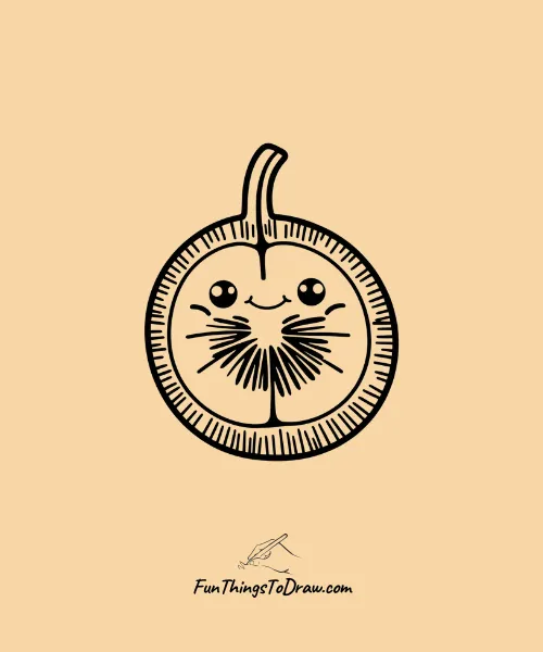 Joyful Kiwi Drawing