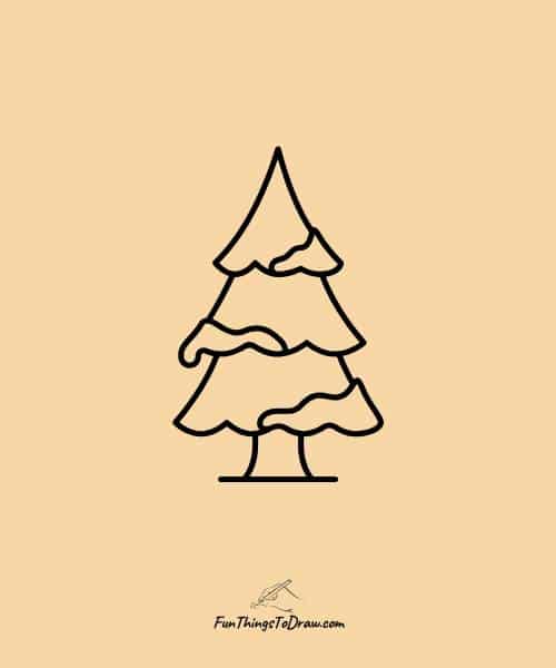 Pine trees with snow