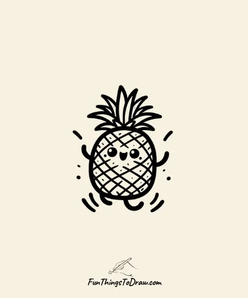 Pineapple Dancing Drawing