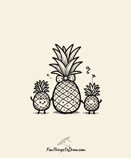 Pineapple Family Drawing