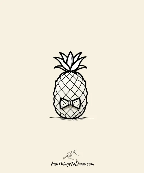 Pineapple with a Bow Tie
