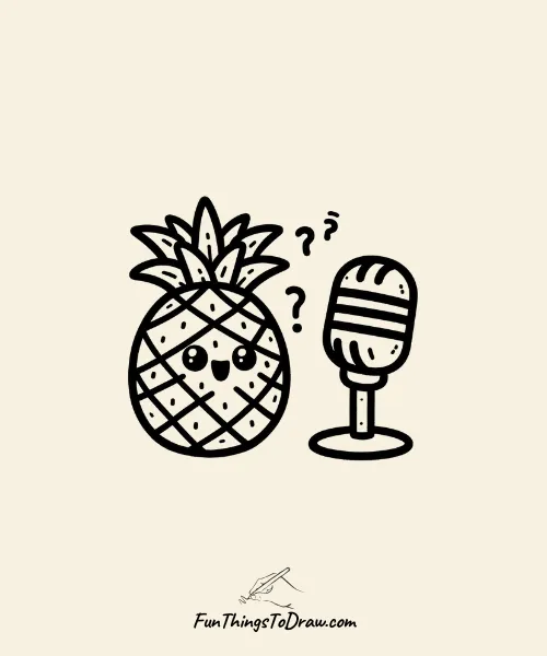 Pineapple with a Microphone