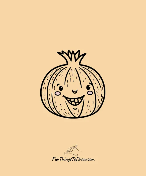 Playful Pomegranate Drawing