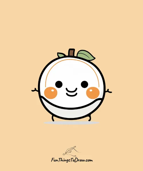 Orange Juice with Straws and Happy Face Drawing