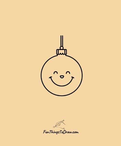 Round ornament with a happy face