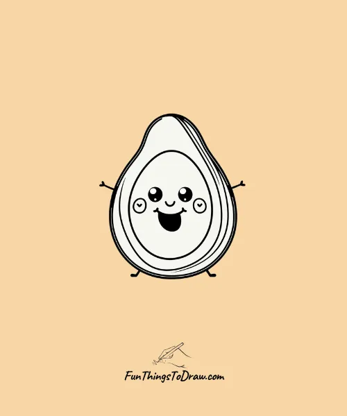 Silly Avocado Drawing