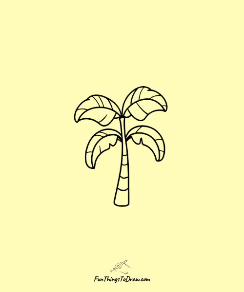 Simple Banana Tree Drawing