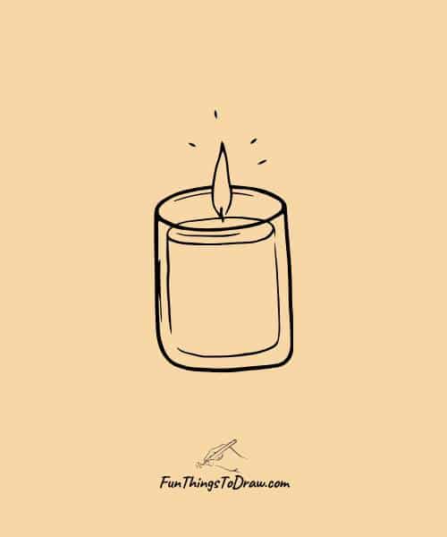 Simple candle with a little flame
