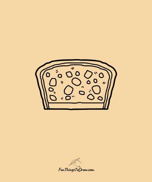 Slice of fruitcake drawing