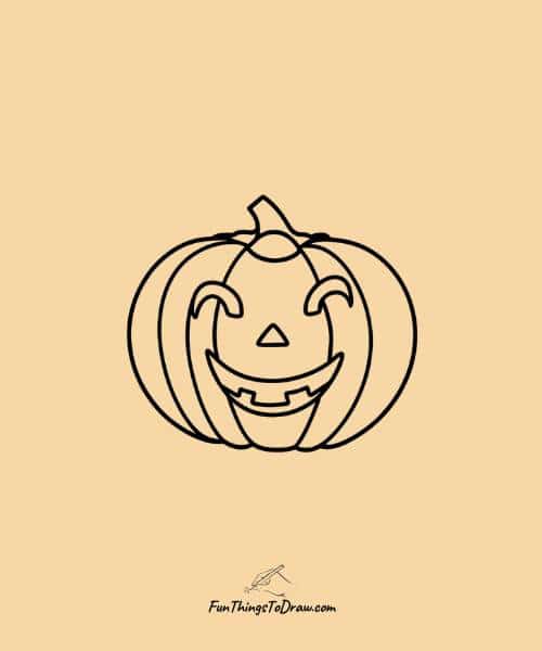 Drawing of Smiling pumpkin