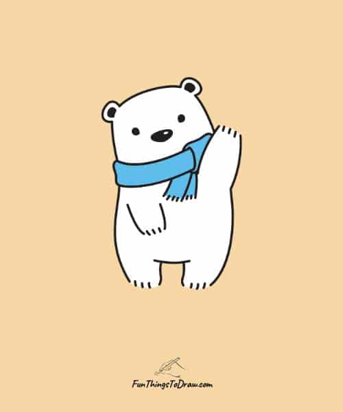 Snow bear drawing