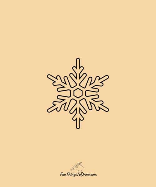 Snowflake close-up drawing