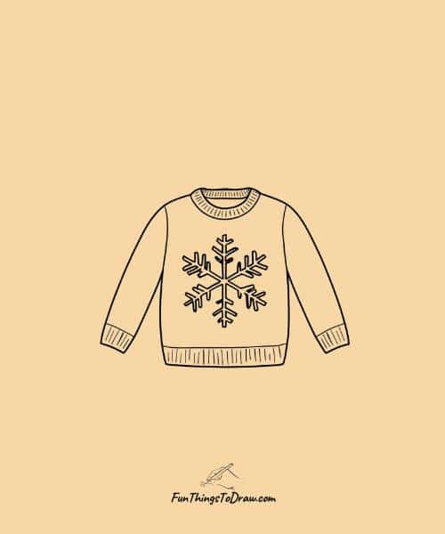 Sweater with snowflake design