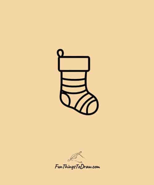 Tiny stocking drawing easy