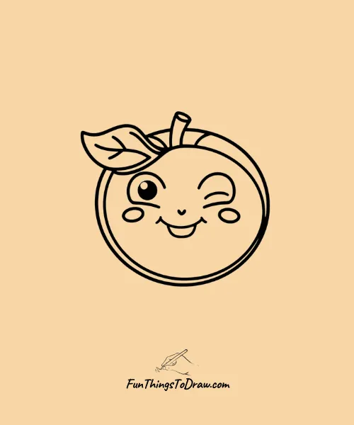 Winking Orange Drawing