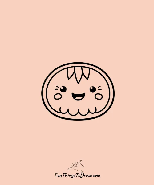 Cute Little Innocent Looking Watermelon Drawing