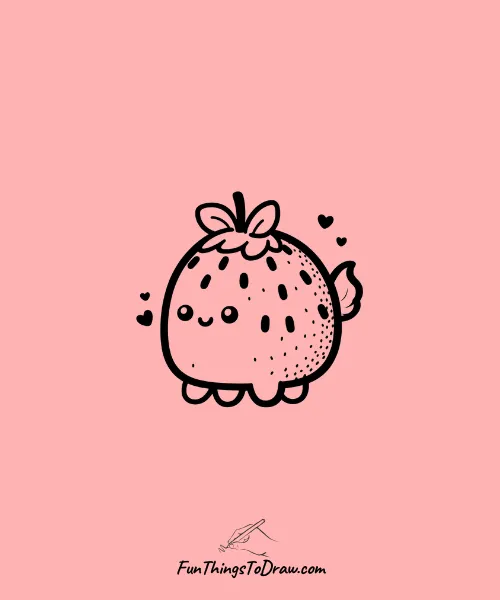 strawberry cow squishmallow Drawing