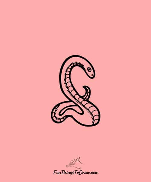 Simple drawing of a snake