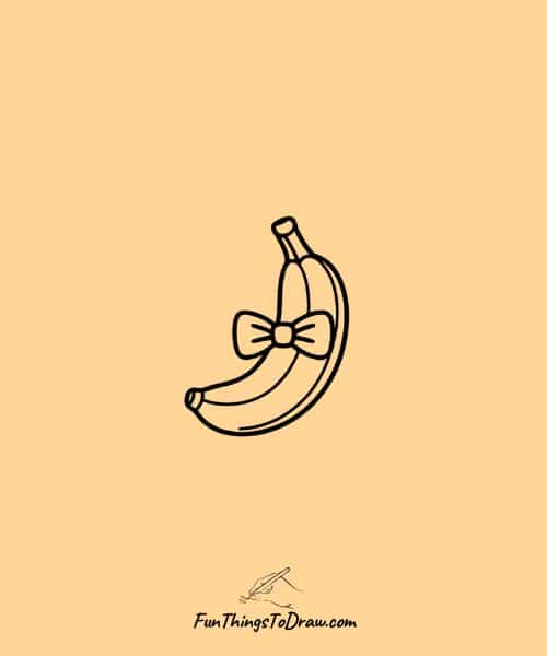 Banana with bow tie