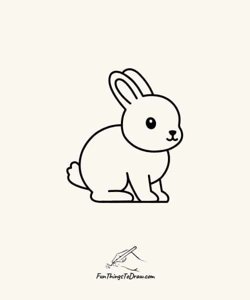 Cute drawing of bunny (March Drawing Ideas)