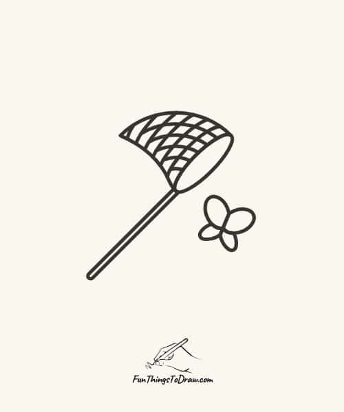 Butterfly net drawing