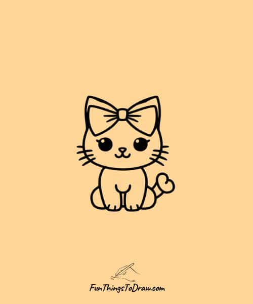 Cat Wearing Bow