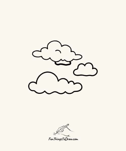 Drawing of clouds