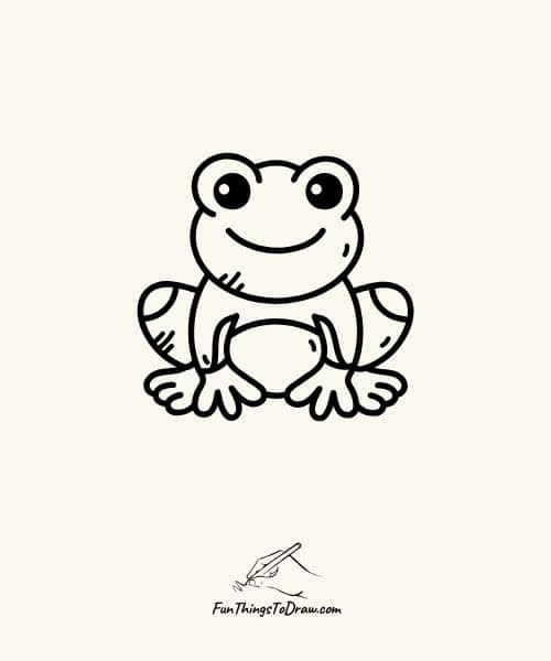 Easy drawing of a frog: : March Drawing Ideas