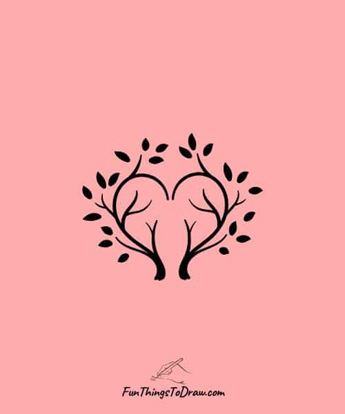 Heart-shaped tree