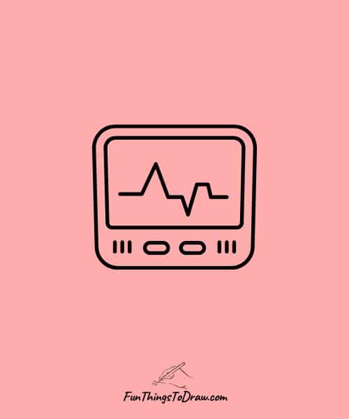 Heartbeat monitor drawing
